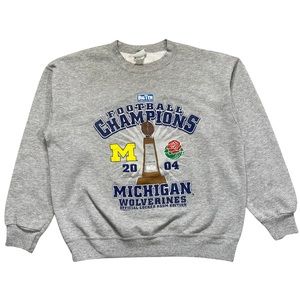 Michigan Wolverines Football Rose Bowl Champions 2004 Grey